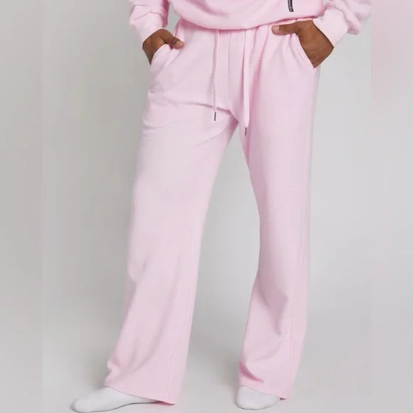 Comfrt Waffle Lounge Pant Cherry Blossom Pink - Picture 1 of 9